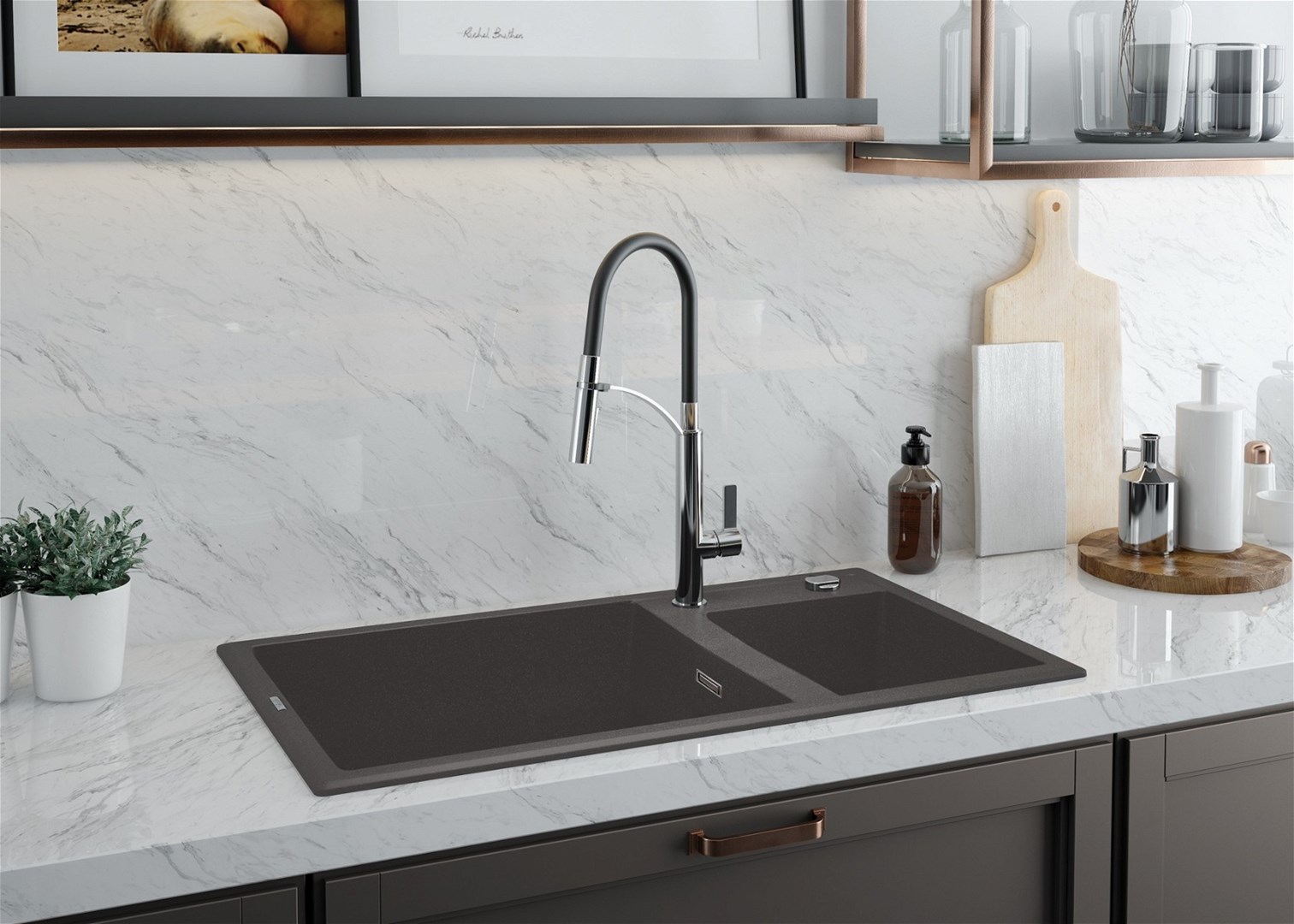 2-bowl granite sink 2-bowl granite sink