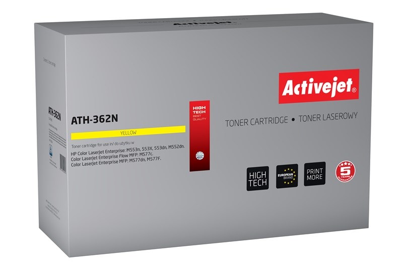 Activejet ATH-362N Toner (replacement for HP 508A HP508A CF362A; Supreme; 5000 pages; yellow) Activejet ATH-362N Toner (replacement for HP 508A HP508A CF362A; Supreme; 5000 pages; yellow)