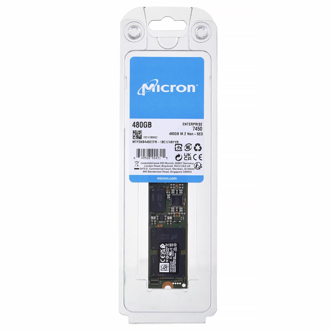 SSD Micron 7450 PRO 480GB M.2 (22x80) NVMe PCI 4.0 MTFDKBA480TFR-1BC1ZABYYR (DWPD 1) SSD Micron 7450 PRO 480GB M.2 (22x80) NVMe PCI 4.0 MTFDKBA480TFR-1BC1ZABYYR (DWPD 1)