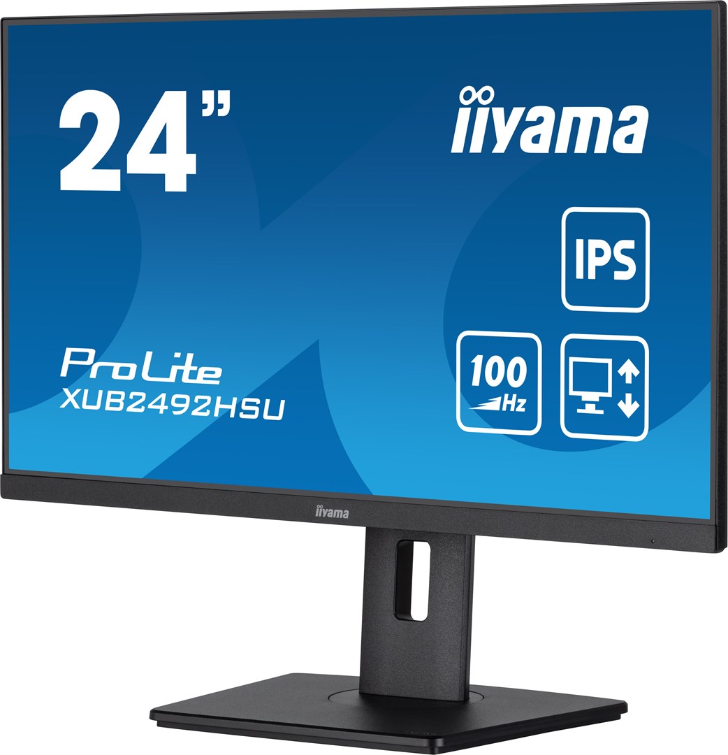 iiyama 24” IPS technology panel with height adjustable stand and 100Hz refresh rate iiyama 24” IPS technology panel with height adjustable stand and 100Hz refresh rate