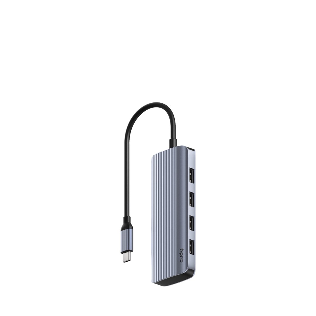 Cudy UH500 interface hub USB 3.2 Gen 1 (3.1 Gen 1) Type-C 5000 Mbit/s Grey, Silver Cudy UH500 interface hub USB 3.2 Gen 1 (3.1 Gen 1) Type-C 5000 Mbit/s Grey, Silver
