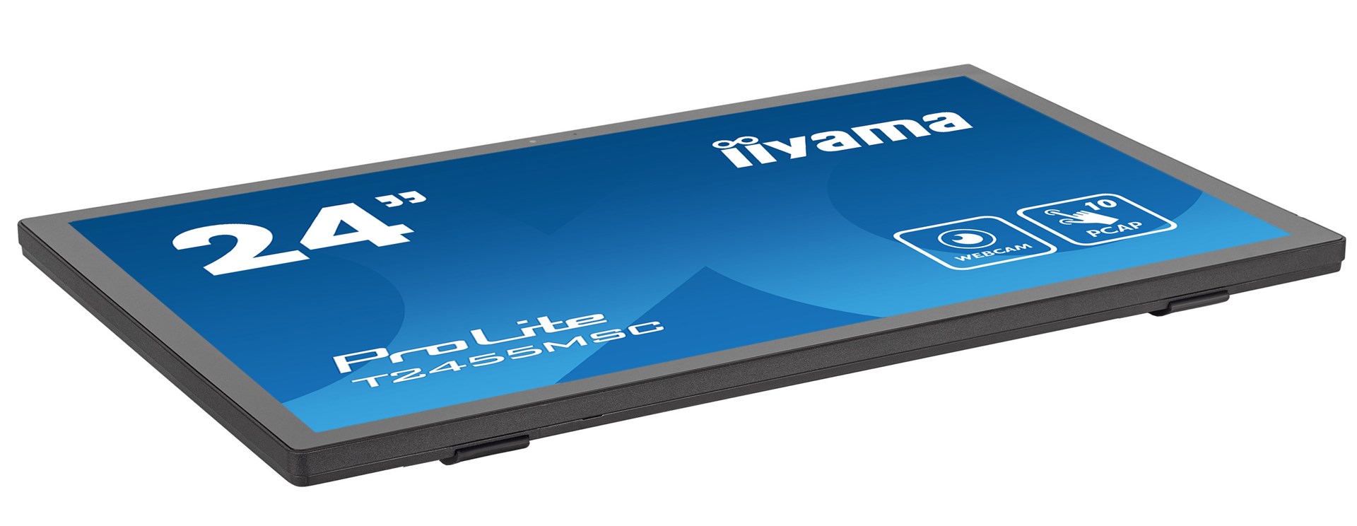iiyama 24” multi-touch monitor with edge-to-edge glass, anti fingerprint coating , integrated webcam and a flexible stand iiyama 24” multi-touch monitor with edge-to-edge glass, anti fingerprint coating , integrated webcam and a flexible stand