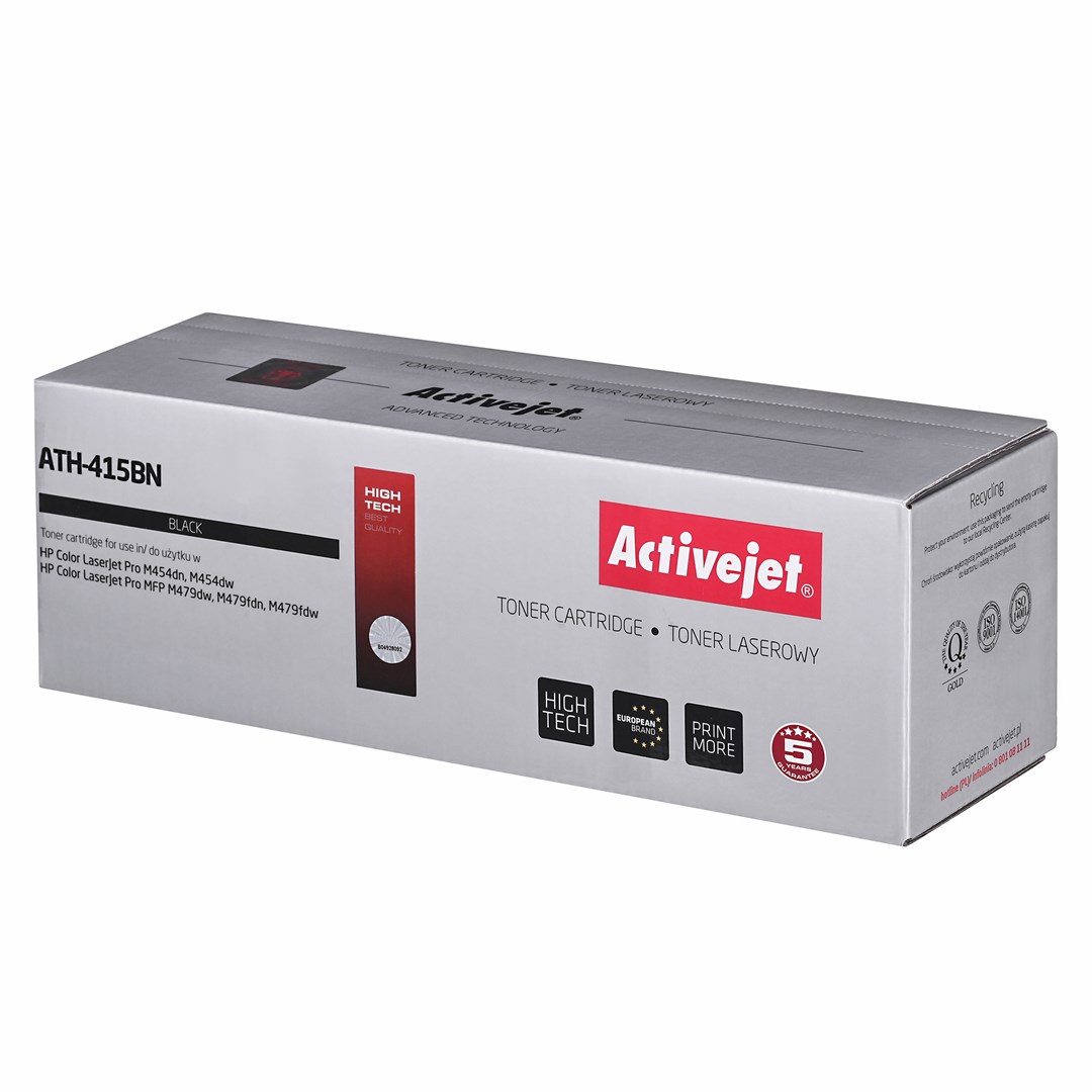 Activejet ATH-415BN Toner (replacement for HP 415A W2030A; Supreme; 2,400 pages; black) with chip Activejet ATH-415BN Toner (replacement for HP 415A W2030A; Supreme; 2,400 pages; black) with chip
