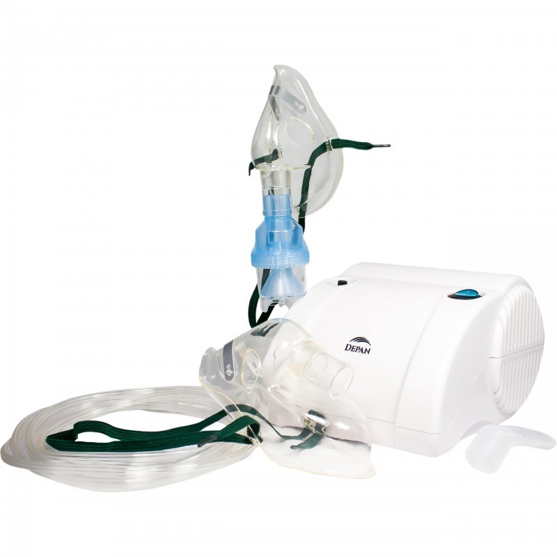 Silent piston inhaler with two masks Silent piston inhaler with two masks