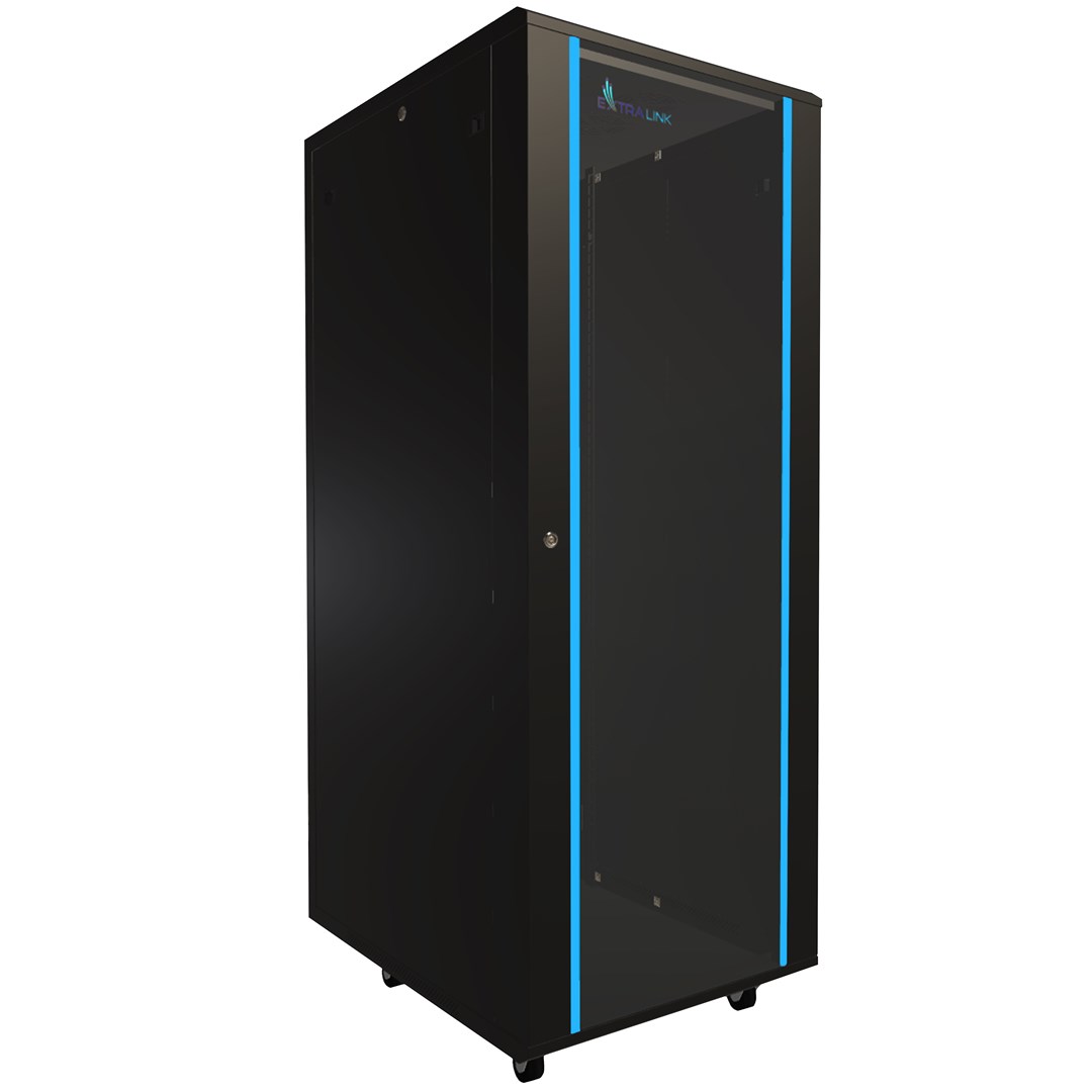 Extralink Rackmount cabinet 32U 600x800 Black standing Extralink Rackmount cabinet 32U 600x800 Black standing