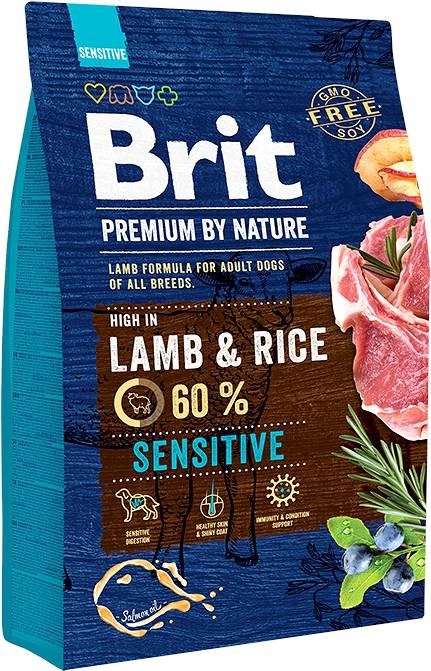 BRIT Premium by Nature Sensitive Lamb with rice - dry dog food - 3 kg BRIT Premium by Nature Sensitive Lamb with rice - dry dog food - 3 kg