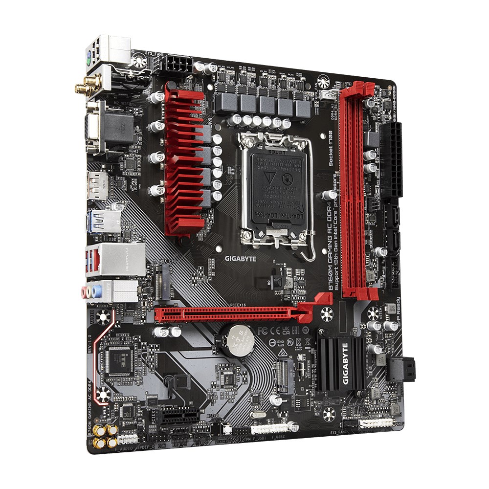 GIGABYTE B760M GAMING AC DDR4 Motherboard - Supports Intel Core 14th CPUs, 6+2+1 Phases Digital VRM, up to 5333MHz DDR4 (OC), 2xPCIe 4.0 M.2, Wi-Fi 802.11ac, 2.5GbE LAN, USB 3.2 Gen 1 GIGABYTE B760M GAMING AC DDR4 Motherboard - Supports Intel Core 14th CPUs, 6+2+1 Phases Digital VRM, up to 5333MHz DDR4 (OC), 2xPCIe 4.0 M.2, Wi-Fi 802.11ac, 2.5GbE LAN, USB 3.2 Gen 1