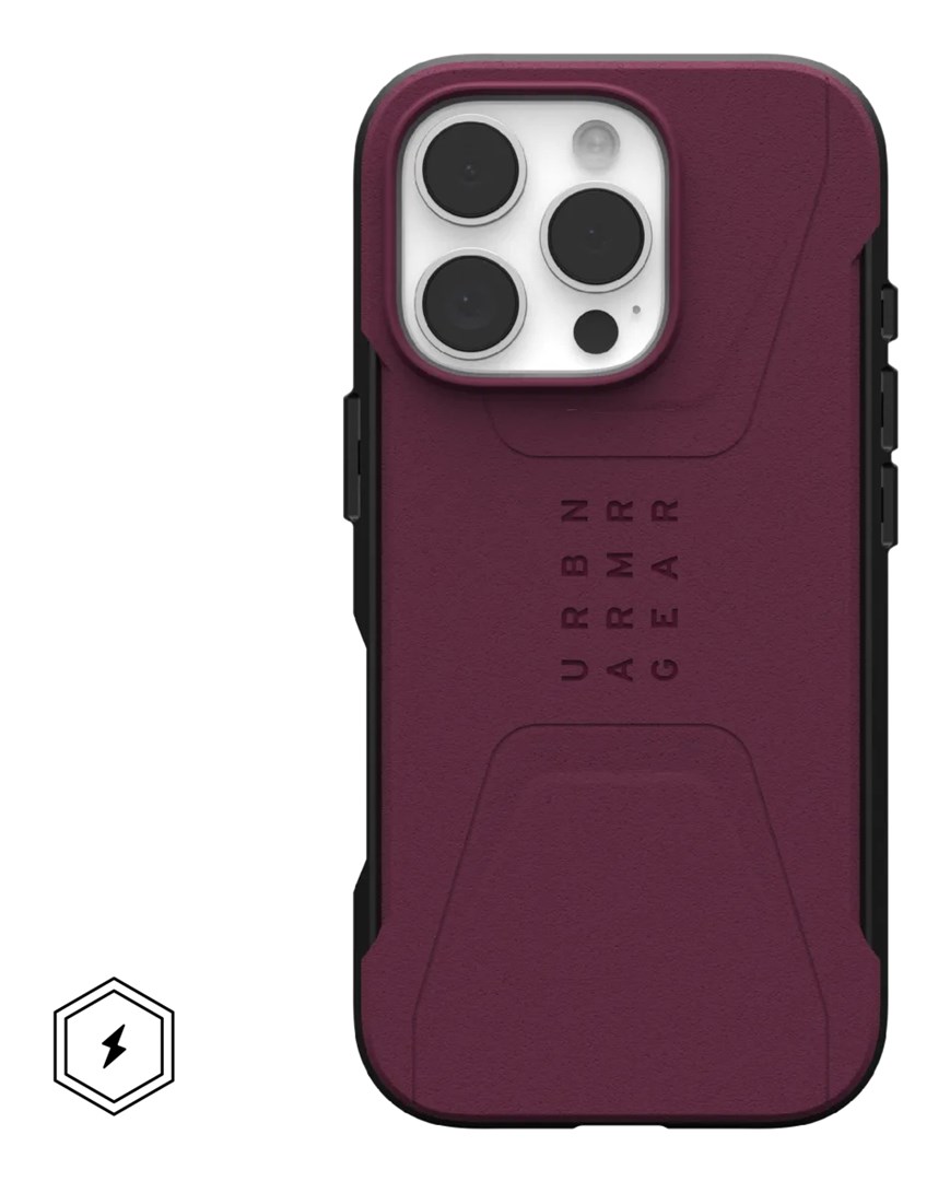Urban Armor Gear Civilian mobile phone case 16 cm (6.3") Cover Bordeaux Urban Armor Gear Civilian mobile phone case 16 cm (6.3") Cover Bordeaux