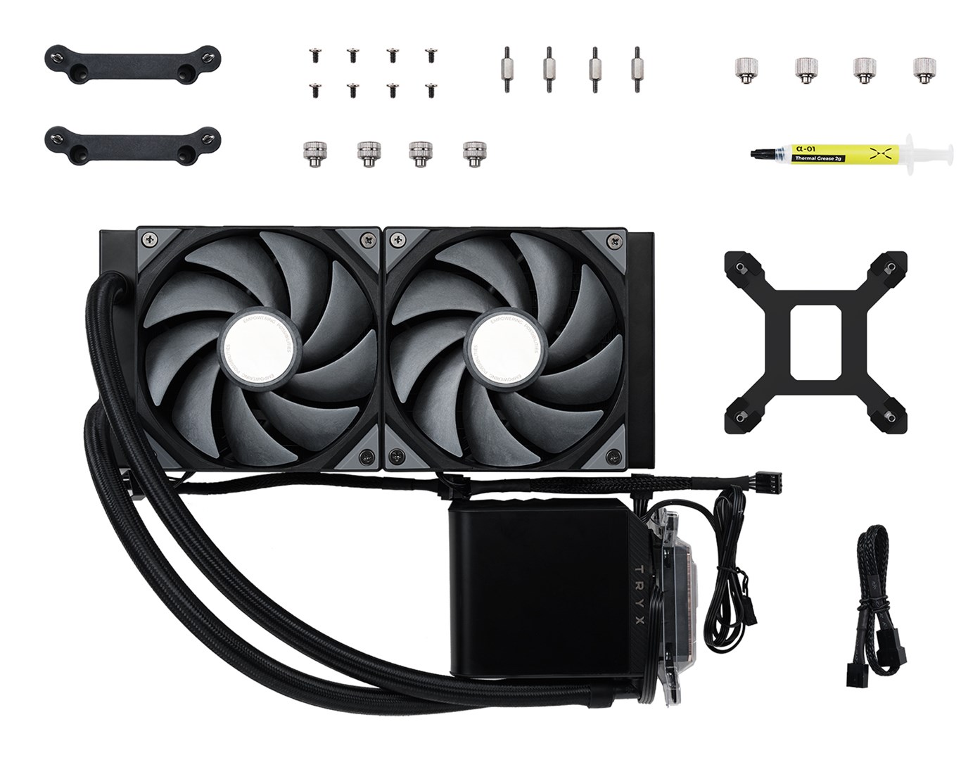 TRYX PANORAMA 240 Processor Liquid cooling kit 12 cm Black 1 pc(s) TRYX PANORAMA 240 Processor Liquid cooling kit 12 cm Black 1 pc(s)