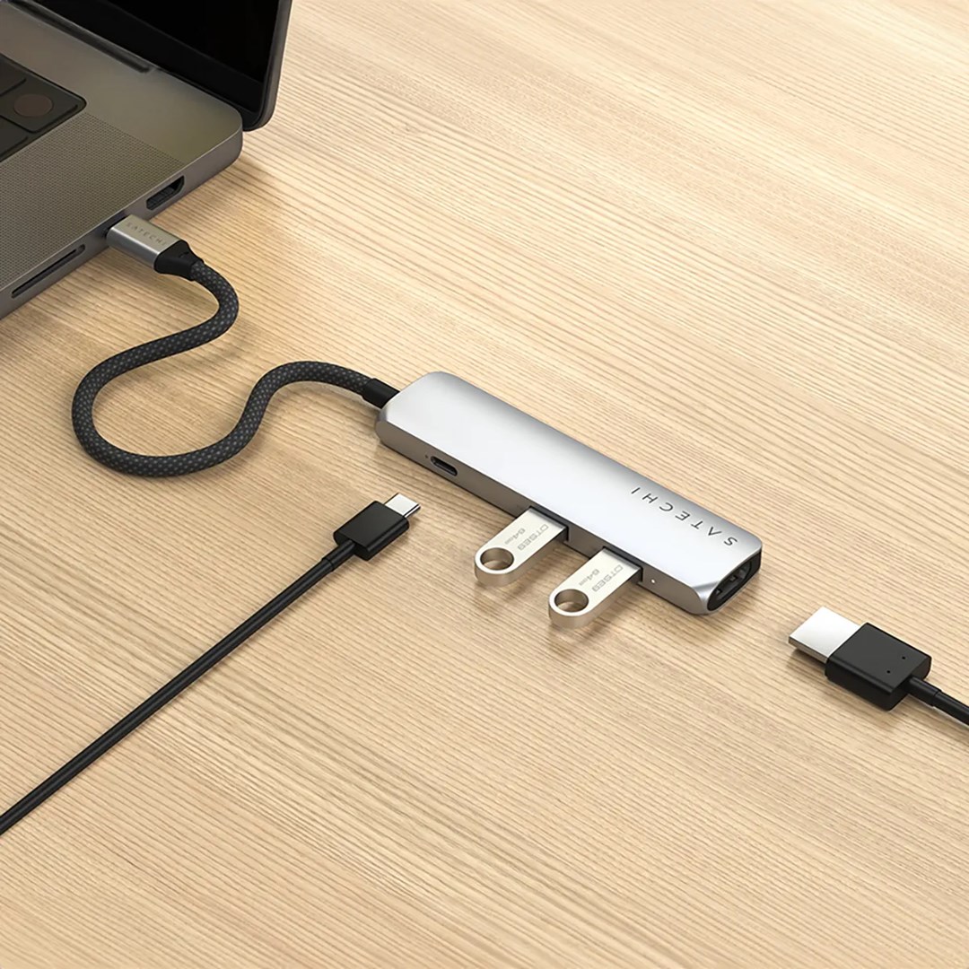 Satechi ST-P4SS interface hub USB Type-C 10000 Mbit/s Silver Satechi ST-P4SS interface hub USB Type-C 10000 Mbit/s Silver