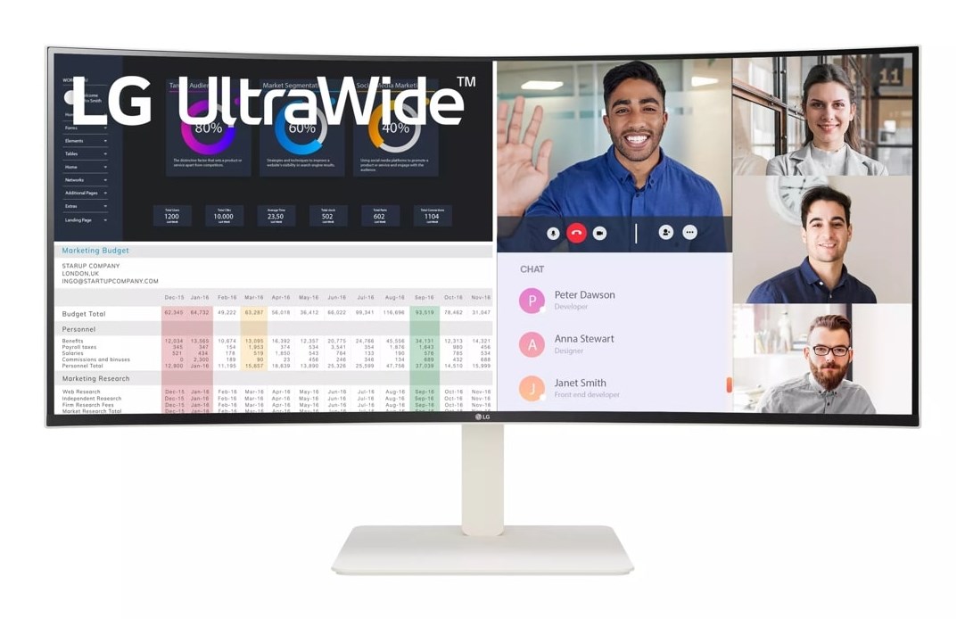 LG UltraWide 38WR85QC-W skarm - LED ba LG UltraWide 38WR85QC-W skarm - LED ba