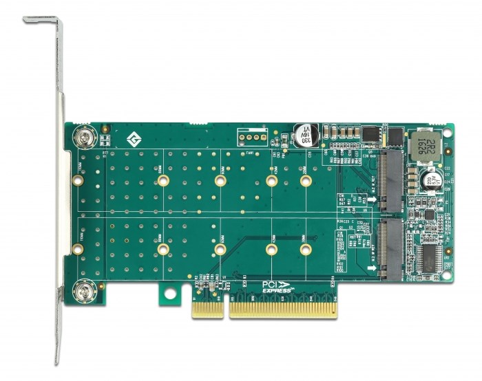 Delock PCIe x8 to 2 x NVMe M.2 Key M Card Delock PCIe x8 to 2 x NVMe M.2 Key M Card