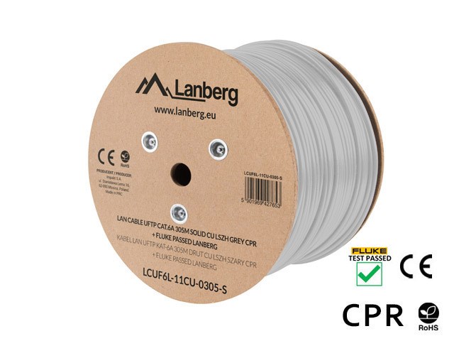 LANBERG CABLE UFTP CAT. 6A 305M WIRE CU LSZH GRAY LANBERG CABLE UFTP CAT. 6A 305M WIRE CU LSZH GRAY
