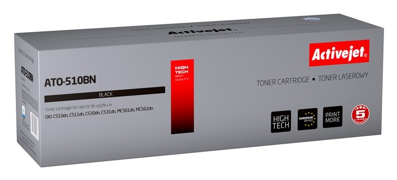 Activejet ATO-510BN toner (replacement for OKI 44469804; Supreme; 5000 pages; black) Activejet ATO-510BN toner (replacement for OKI 44469804; Supreme; 5000 pages; black)