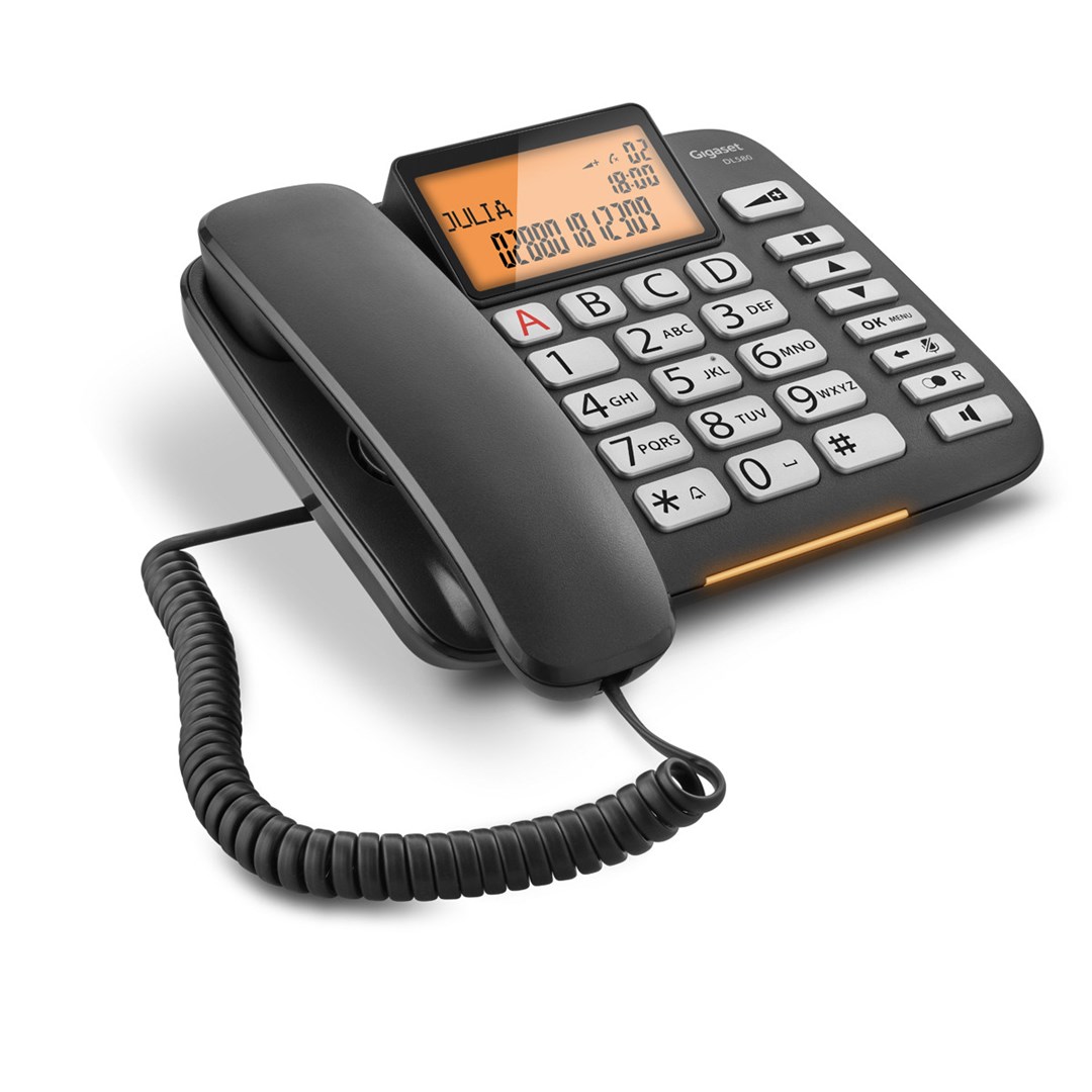 Gigaset DL580 Analog telephone Caller ID Black Gigaset DL580 Analog telephone Caller ID Black