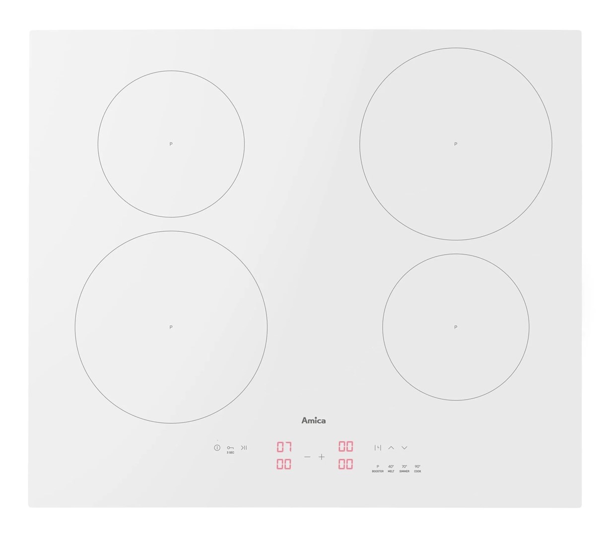 Induction cooktop Amica PIDH6140PHTUN 3.0 white Induction cooktop Amica PIDH6140PHTUN 3.0 white