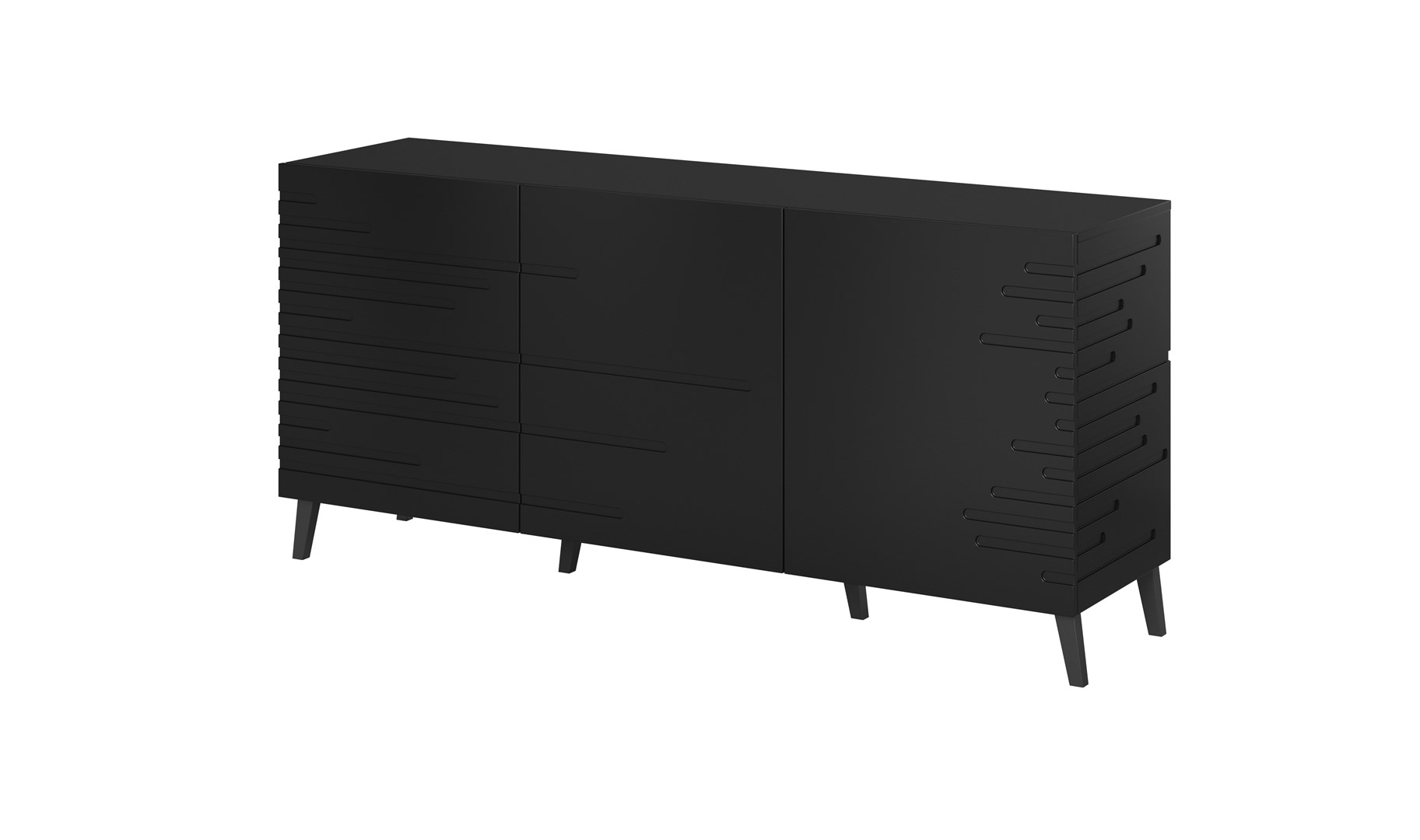 Nova chest of drawers 155x40x72 Black Mat Nova chest of drawers 155x40x72 Black Mat