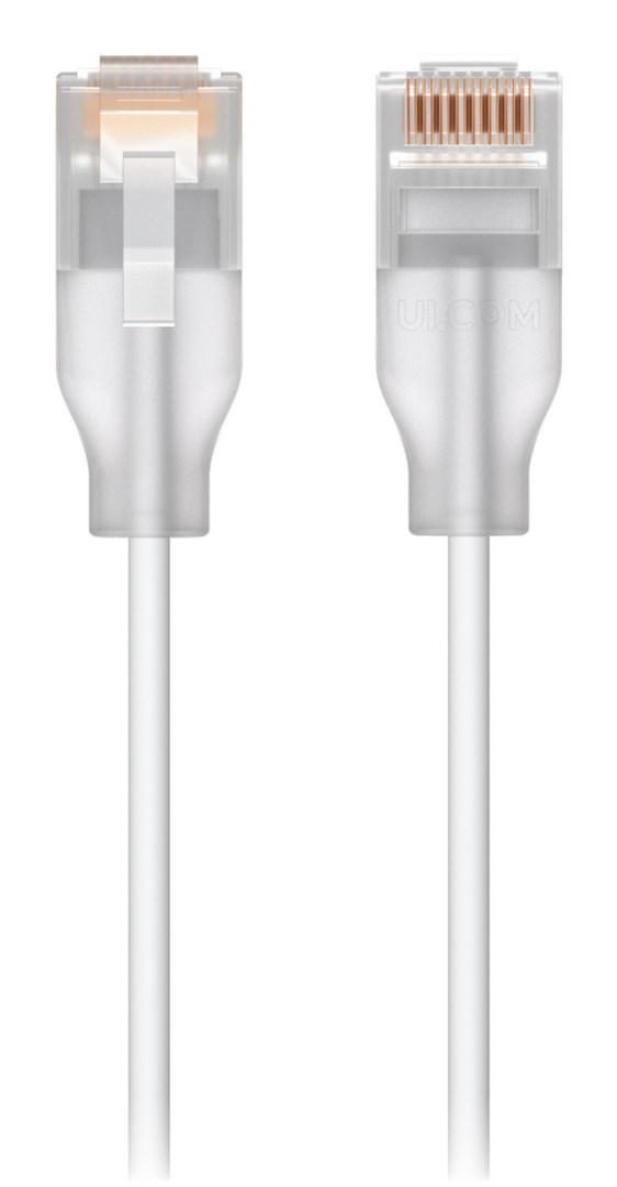 Ubiquiti UACC-Cable-Patch-EL-3M-W networking cable Translucent, White Cat6 Ubiquiti UACC-Cable-Patch-EL-3M-W networking cable Translucent, White Cat6