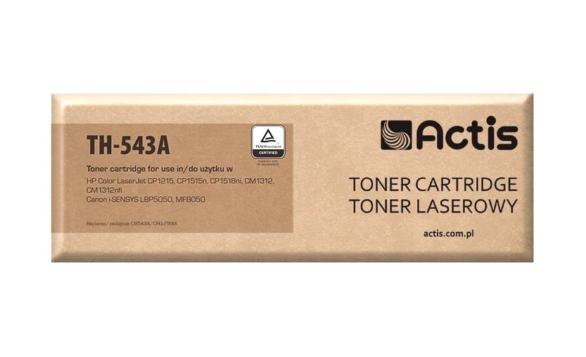 Actis TH-543A Toner (replacement for HP 125A CB543A, Canon CRG-716M; Standard; 1500 pages; magenta) Actis TH-543A Toner (replacement for HP 125A CB543A, Canon CRG-716M; Standard; 1500 pages; magenta)