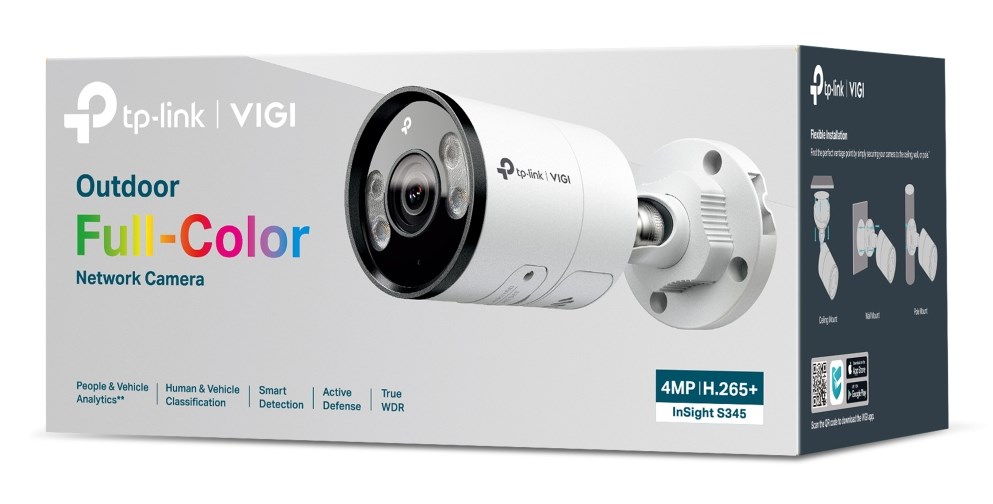 TP-Link INSIGHT S345 Bullet IP security camera Outdoor 2688 x 1520 pixels Wall TP-Link INSIGHT S345 Bullet IP security camera Outdoor 2688 x 1520 pixels Wall