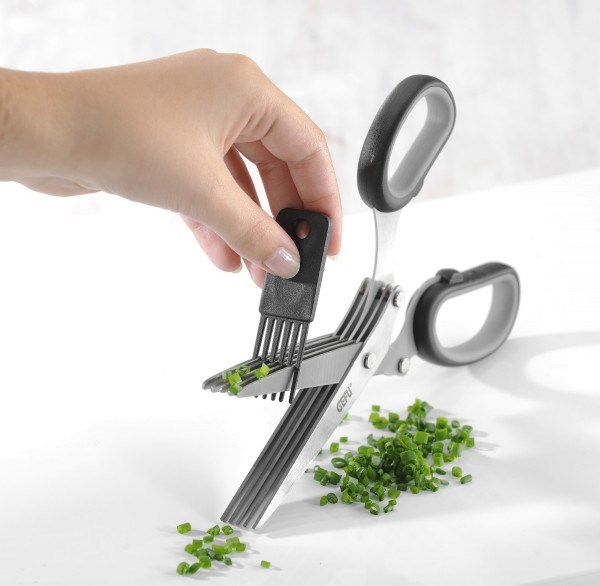 GEFU 12660 kitchen scissors 191 mm Black, Stainless steel Herb GEFU 12660 kitchen scissors 191 mm Black, Stainless steel Herb