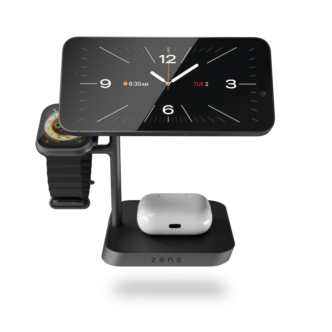 Zens Alum Series 3-in-1 Magnetic Wireless Charger Zens Alum Series 3-in-1 Magnetic Wireless Charger