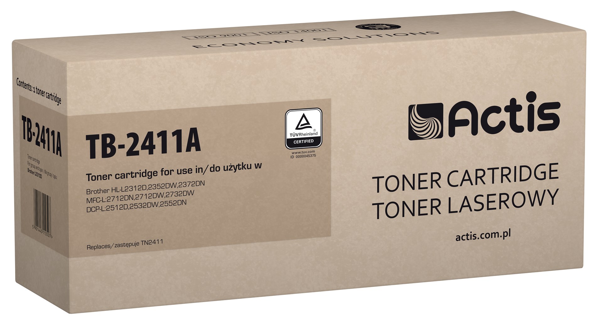 Actis TB-2411A toner (replacement for Brother TN-2411; Standar; 1200 pages; black) Actis TB-2411A toner (replacement for Brother TN-2411; Standar; 1200 pages; black)