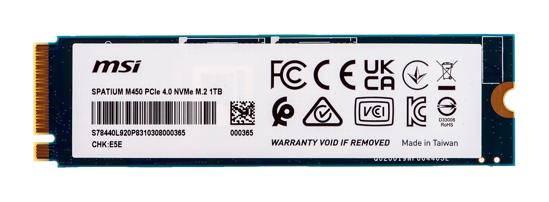 MSI SPATIUM M450 PCIe 4.0 NVMe M.2 1000GB PCI Express 4.0 3D NAND MSI SPATIUM M450 PCIe 4.0 NVMe M.2 1000GB PCI Express 4.0 3D NAND