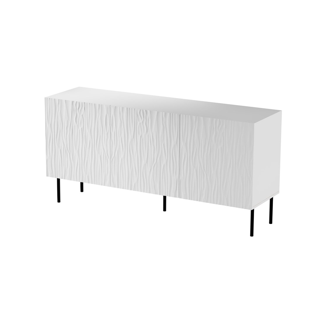 JUNGLE chest 152x40.5x74.5 white matt + black legs JUNGLE chest 152x40.5x74.5 white matt + black legs