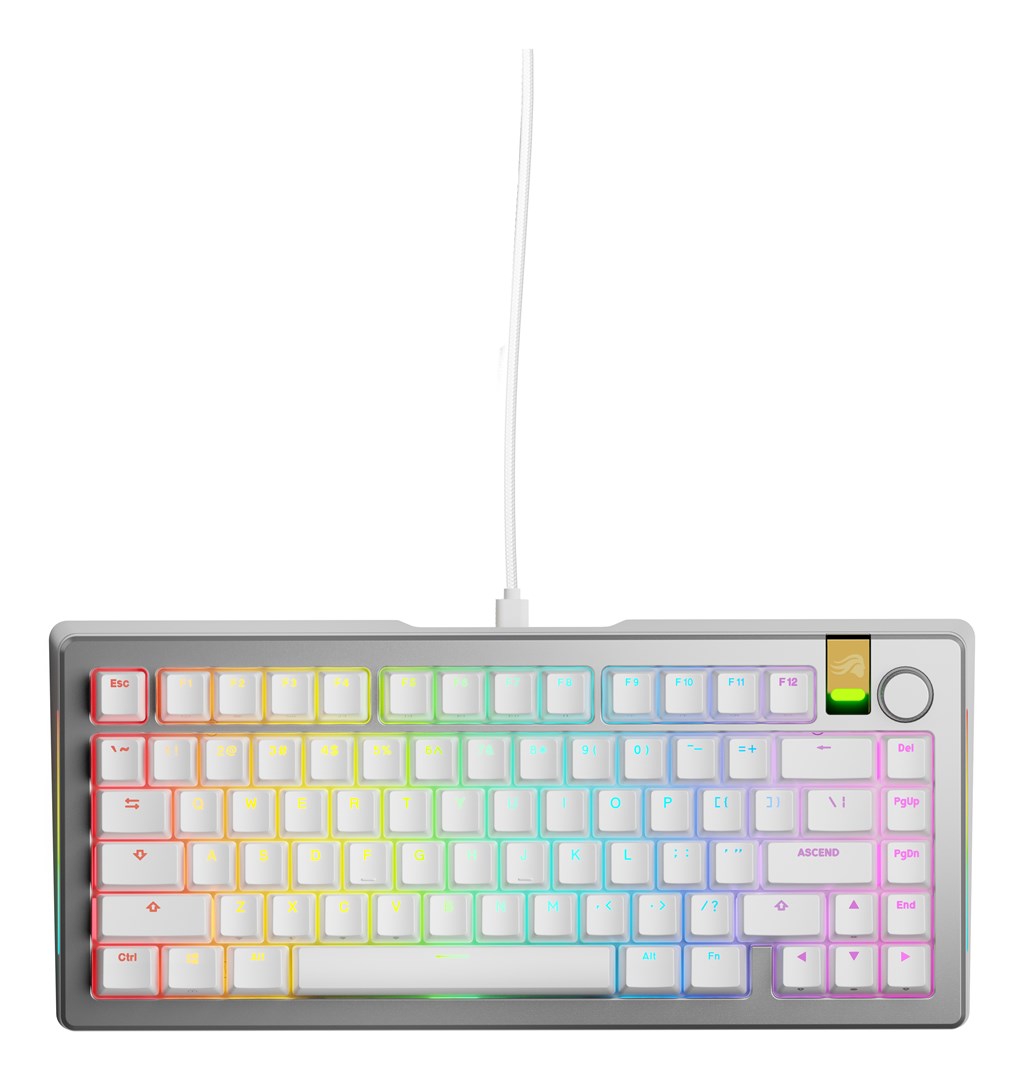 Glorious Gaming GMMK 3 PRO HE 75% Prebuilt Wired Silver - US Glorious Gaming GMMK 3 PRO HE 75% Prebuilt Wired Silver - US
