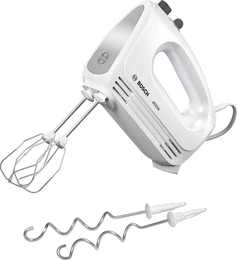 Bosch CleverMixx MFQ24200 400 W Hand Mixer, White Bosch CleverMixx MFQ24200 400 W Hand Mixer, White