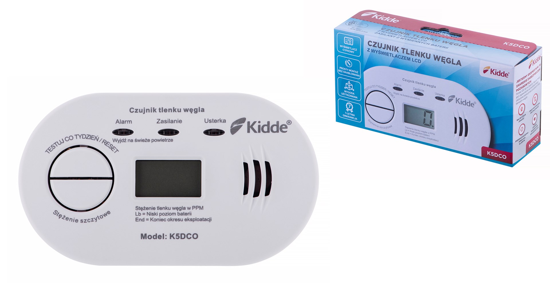 K5DCO KIDDE CARBON MONOXIDE AND CARBON MONOXIDE DETECTOR K5DCO KIDDE CARBON MONOXIDE AND CARBON MONOXIDE DETECTOR