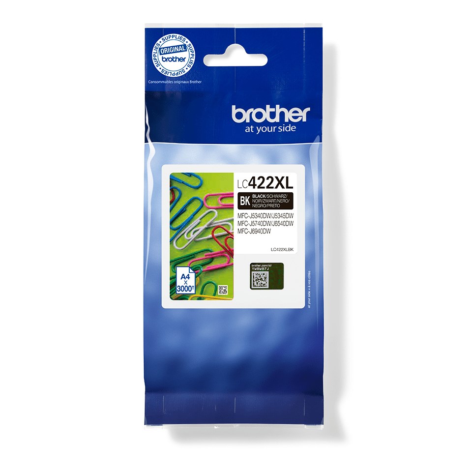 Brother LC422XL - Hojtydende - sort - Brother LC422XL - Hojtydende - sort -