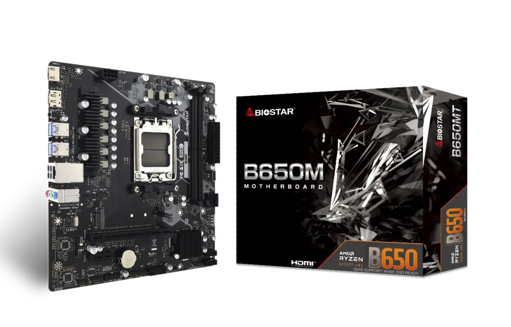 Biostar B650MT motherboard AMD B650 Socket AM5 micro ATX Biostar B650MT motherboard AMD B650 Socket AM5 micro ATX