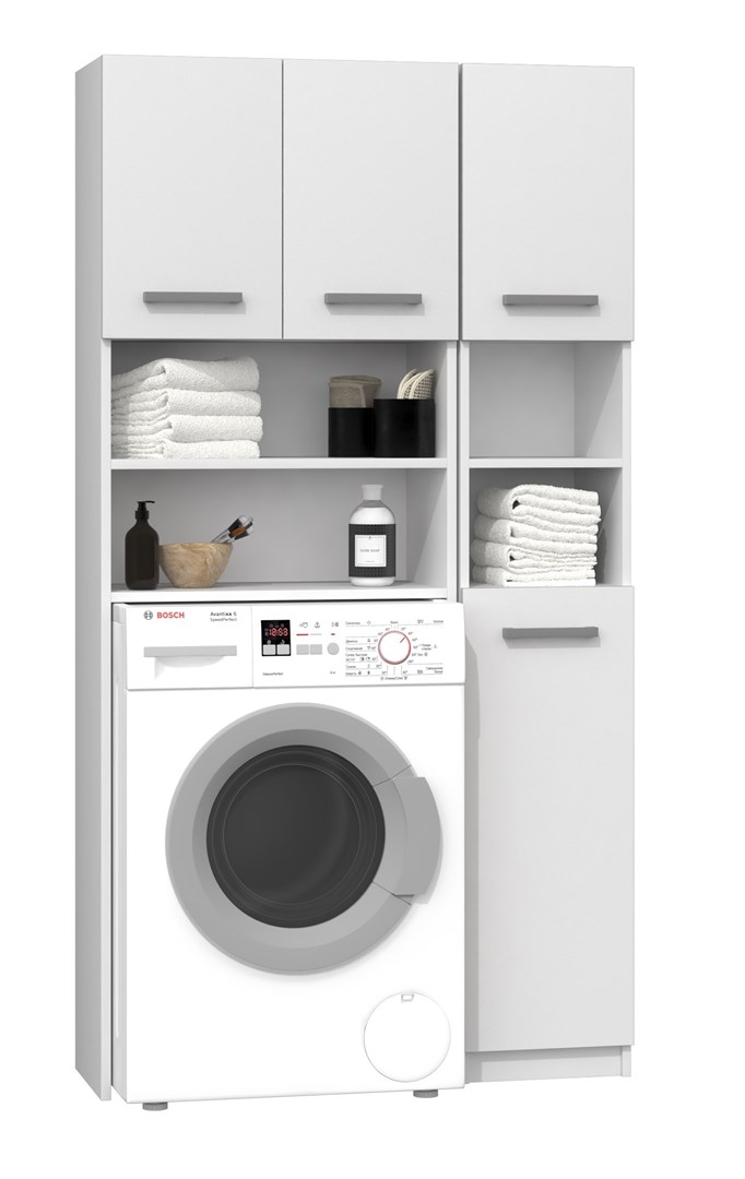 Topeshop ZESTAW MARPOL BIEL bathroom storage cabinet White Topeshop ZESTAW MARPOL BIEL bathroom storage cabinet White