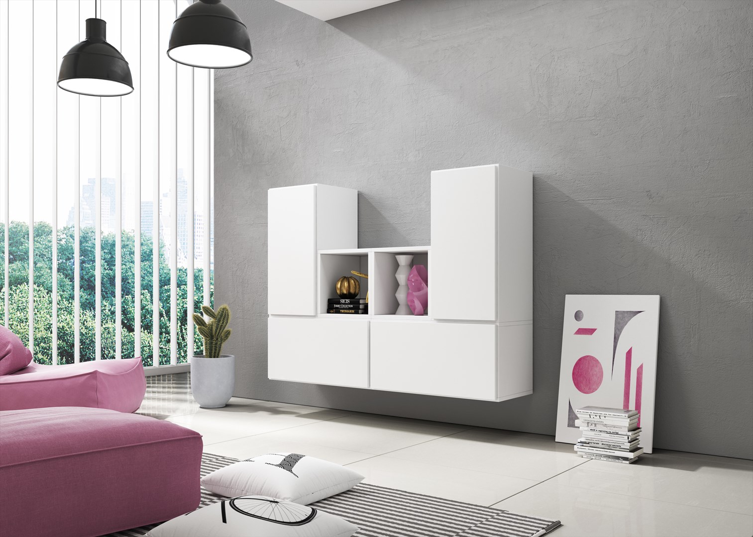 Cama living room furniture set ROCO 18 (4xRO3 + 2xRO6) white/white/white Cama living room furniture set ROCO 18 (4xRO3 + 2xRO6) white/white/white
