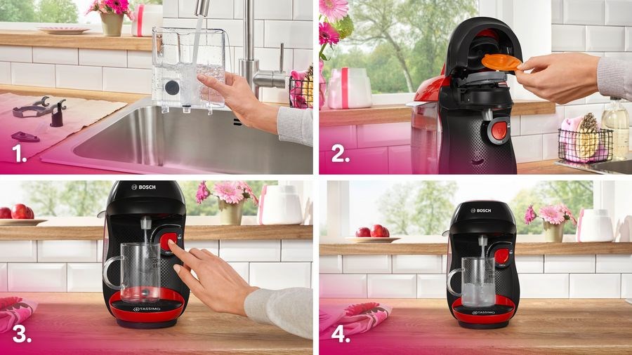 Bosch Tassimo Happy TAS103E coffee maker Fully-auto Capsule coffee machine 0.7 L Bosch Tassimo Happy TAS103E coffee maker Fully-auto Capsule coffee machine 0.7 L