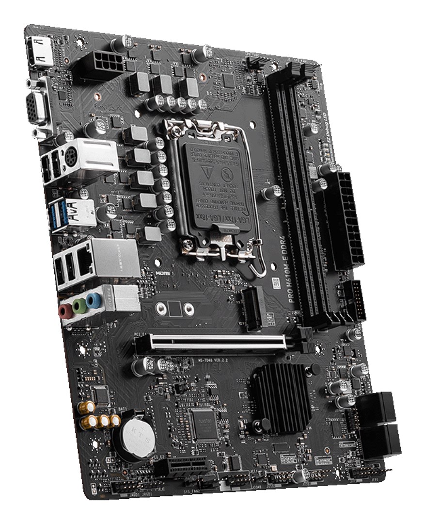 MSI PRO H610M-E DDR4 motherboard Intel H610 LGA 1700 micro ATX MSI PRO H610M-E DDR4 motherboard Intel H610 LGA 1700 micro ATX