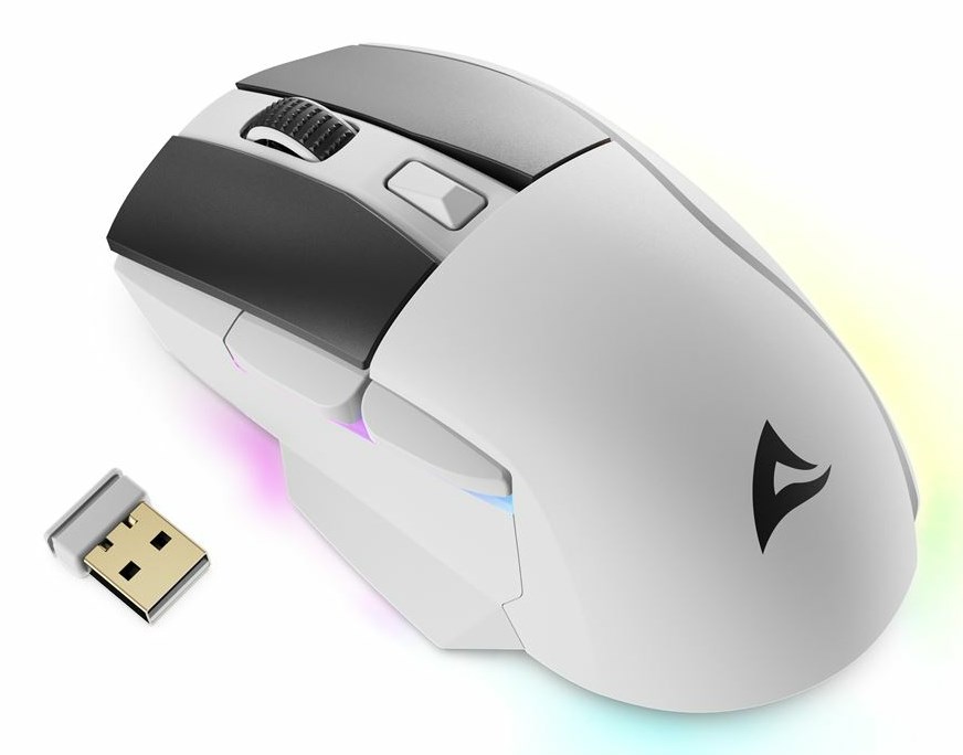 Sharkoon SGM50W mouse Gaming Right-hand RF Wireless + USB Type-A Optical 6400 DPI Sharkoon SGM50W mouse Gaming Right-hand RF Wireless + USB Type-A Optical 6400 DPI