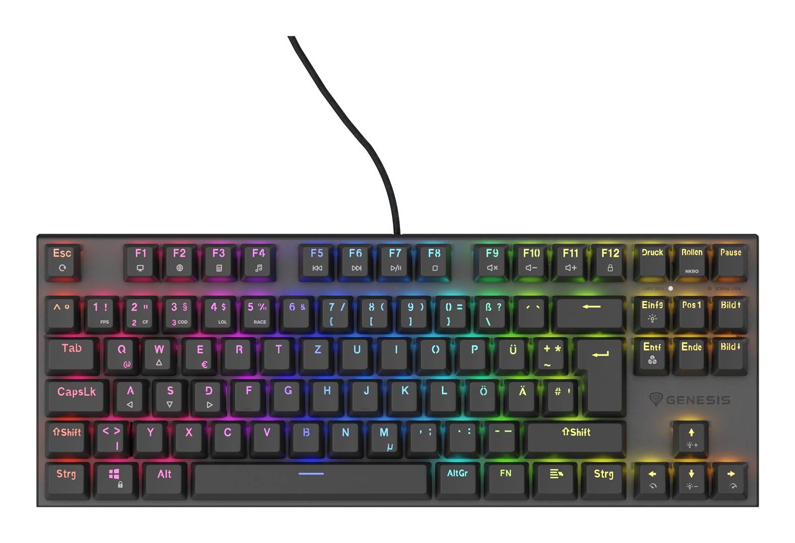 GENESIS Thor 303 TKL keyboard Gaming USB QWERTZ German Black GENESIS Thor 303 TKL keyboard Gaming USB QWERTZ German Black
