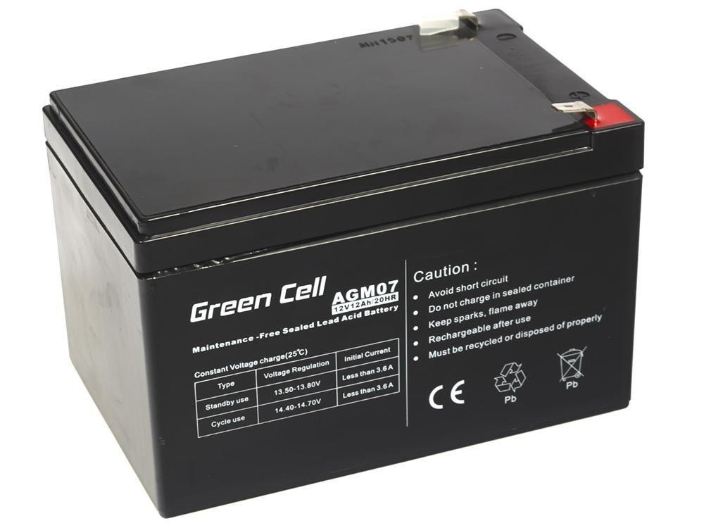 GREEN CELL GEL BATTERY AGM07 12V 12AH GREEN CELL GEL BATTERY AGM07 12V 12AH
