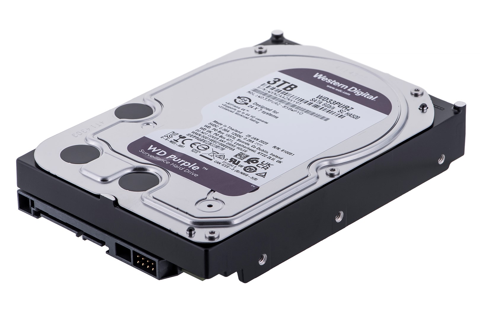 Western Digital Blue Purple internal hard drive 3 TB 5400 RPM 64 MB 3.5" Serial ATA III Western Digital Blue Purple internal hard drive 3 TB 5400 RPM 64 MB 3.5" Serial ATA III