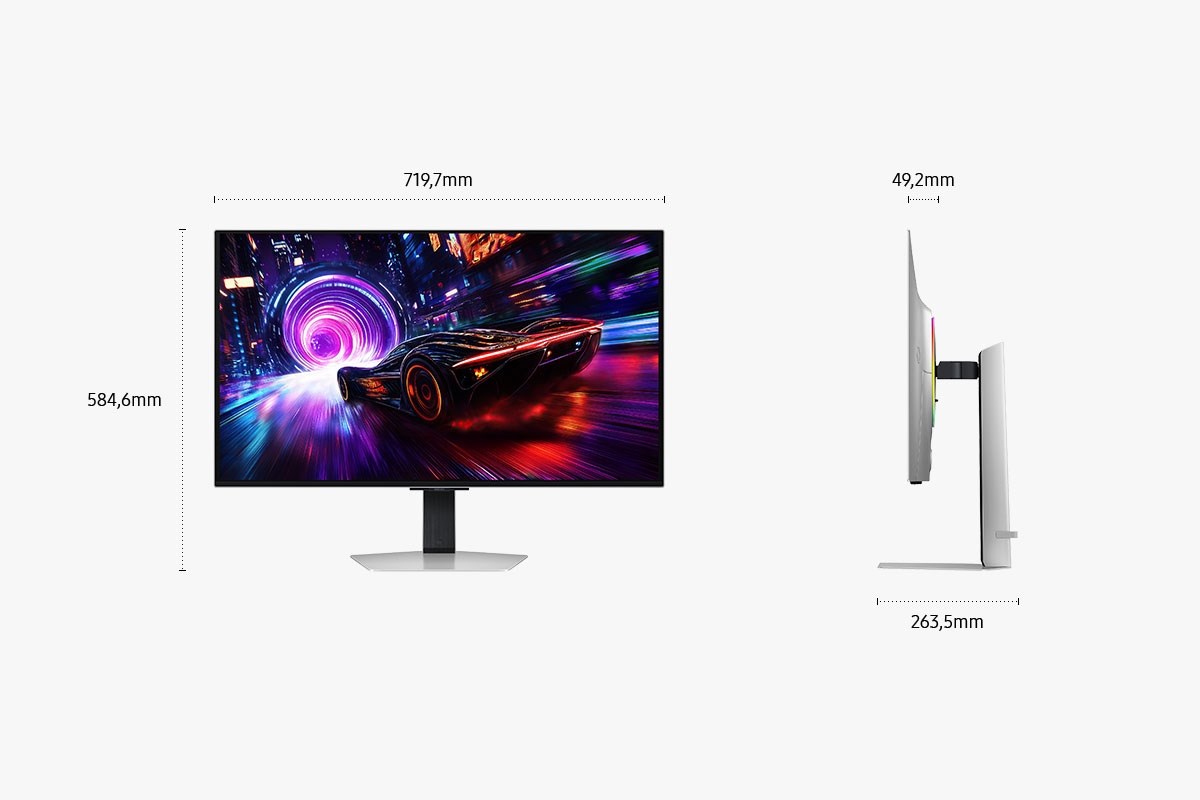 Samsung S32FG810SU computer monitor 81.3 cm (32") 2160 x 3840 pixels 4K Ultra HD OLED Silver Samsung S32FG810SU computer monitor 81.3 cm (32") 2160 x 3840 pixels 4K Ultra HD OLED Silver