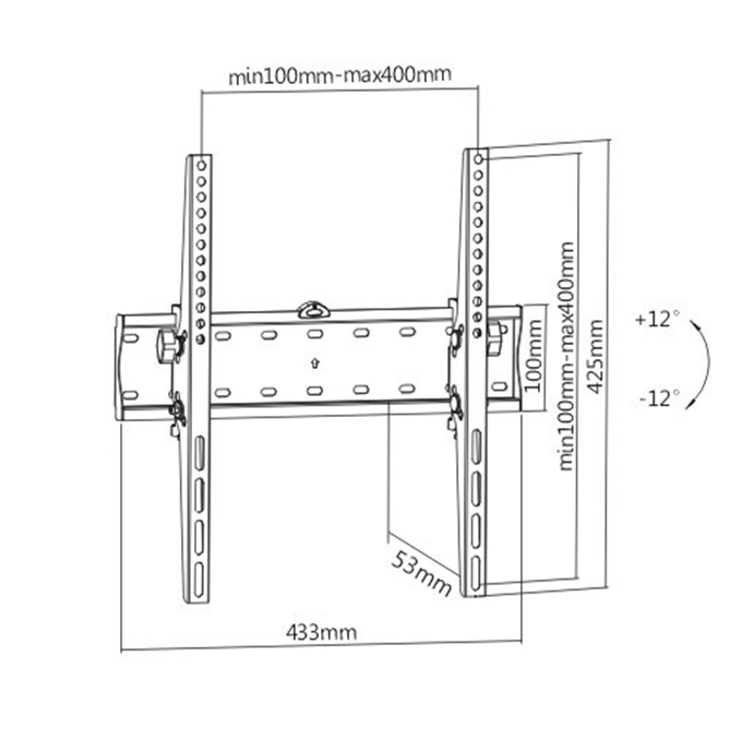 Gembird WM-55T-02 TV mount/stand 139.7 cm (55") Black Gembird WM-55T-02 TV mount/stand 139.7 cm (55") Black