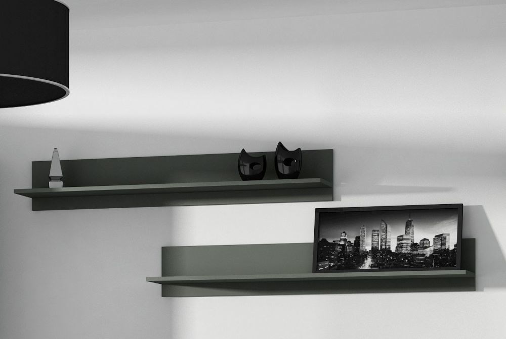 Cama set of two shelves 125cm SOHO black matte Cama set of two shelves 125cm SOHO black matte