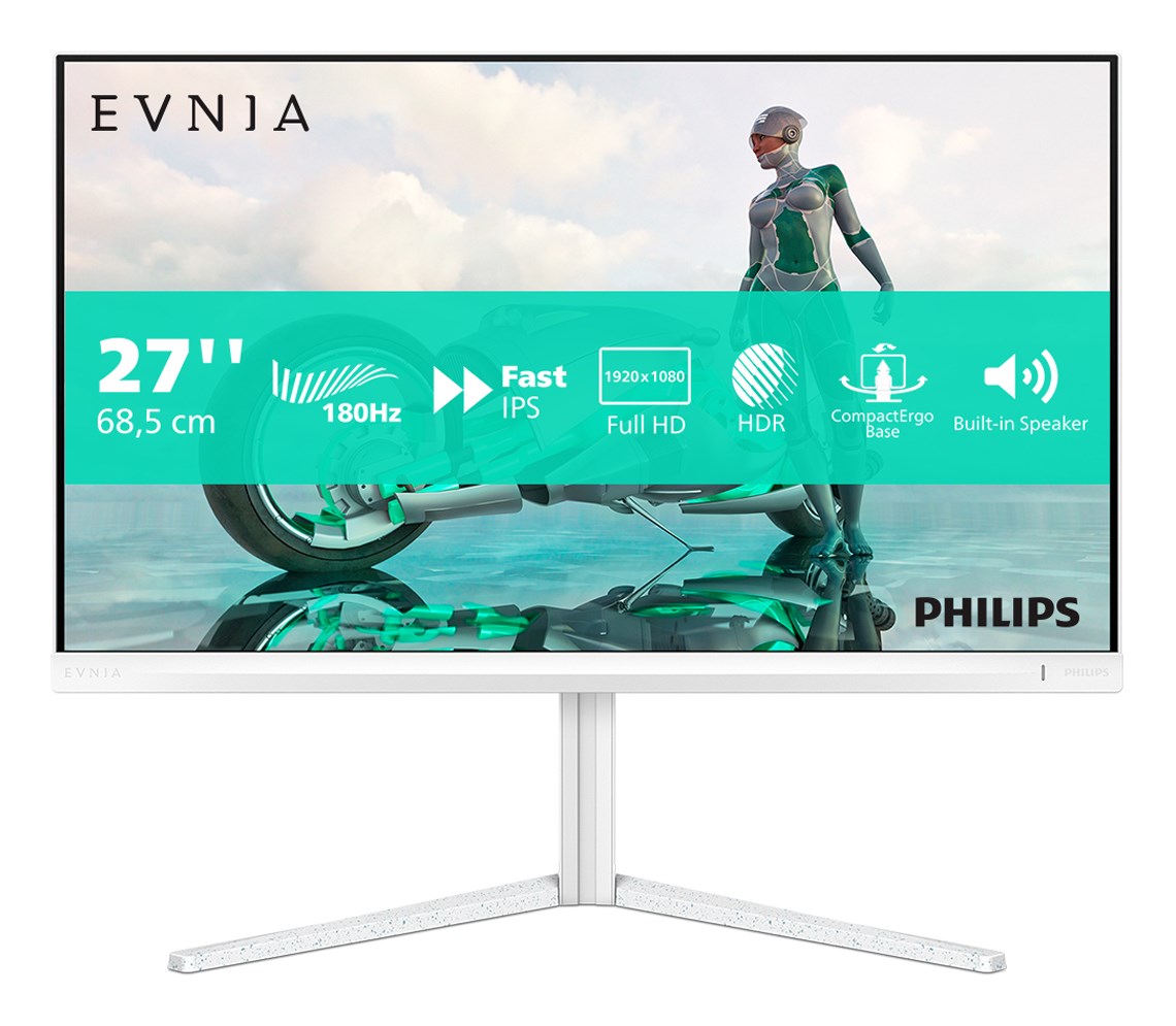 Philips Evnia 27M2N3201A/00 computer monitor 68.6 cm (27") 1920 x 1080 pixels Full HD LCD White Philips Evnia 27M2N3201A/00 computer monitor 68.6 cm (27") 1920 x 1080 pixels Full HD LCD White