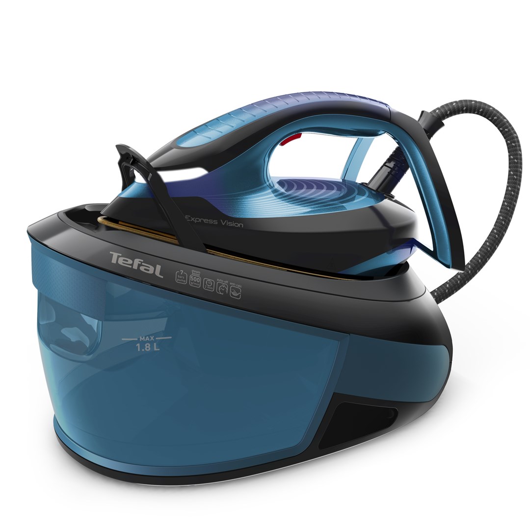 Tefal Express Vision SV8151 2800 W 1.8 L Durilium AirGlide Autoclean soleplate Blue, Black Tefal Express Vision SV8151 2800 W 1.8 L Durilium AirGlide Autoclean soleplate Blue, Black
