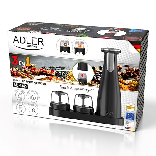 Spice mill set Adler AD 4449B Black Spice mill set Adler AD 4449B Black