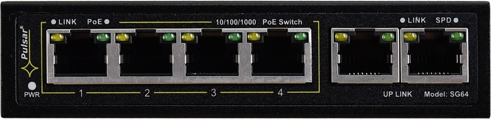 SWITCH GIGABIT POE 4+2 PULSAR SG64 SWITCH GIGABIT POE 4+2 PULSAR SG64