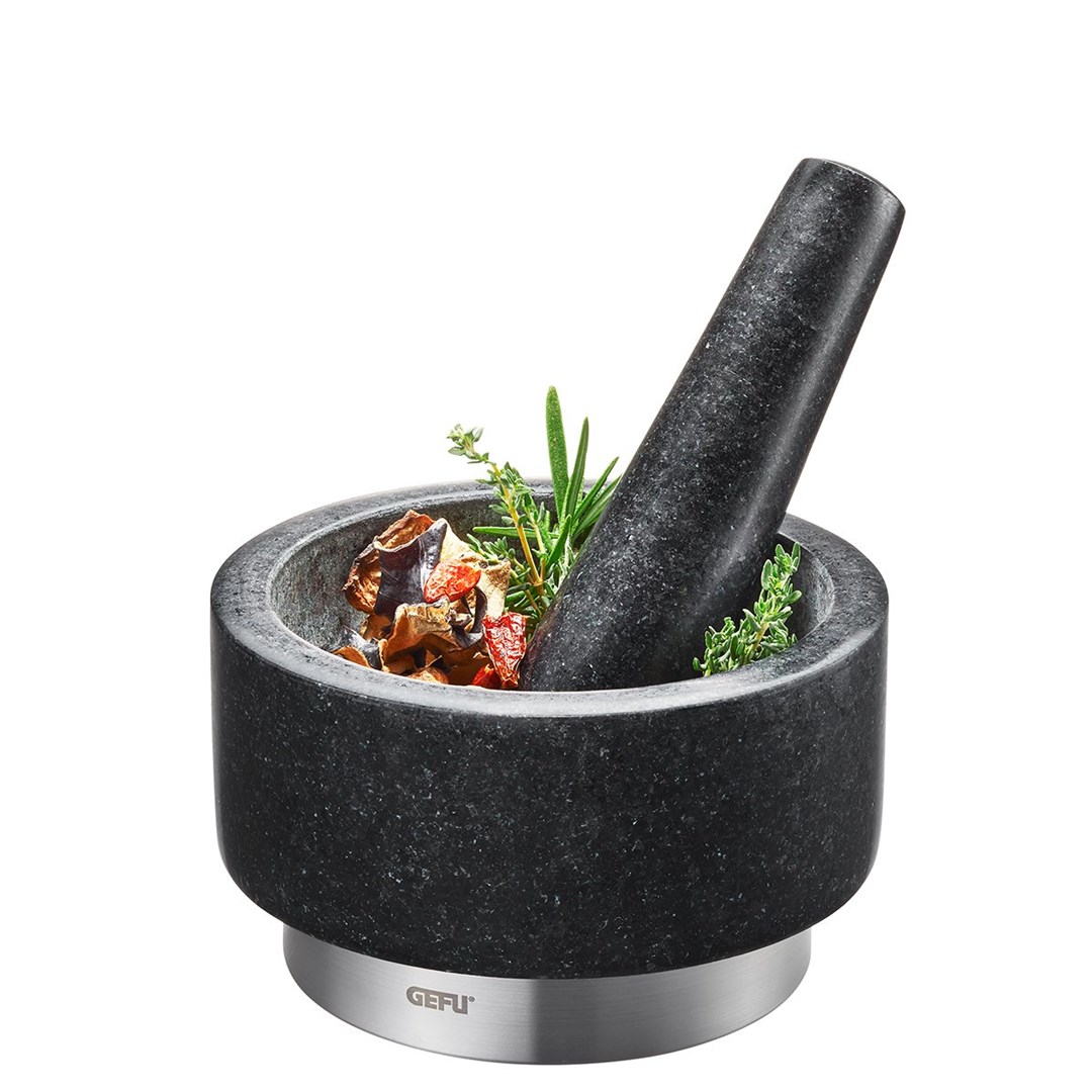 GEFU 35300 mortar/pestle Black, Stainless steel Granite, Stainless steel GEFU 35300 mortar/pestle Black, Stainless steel Granite, Stainless steel